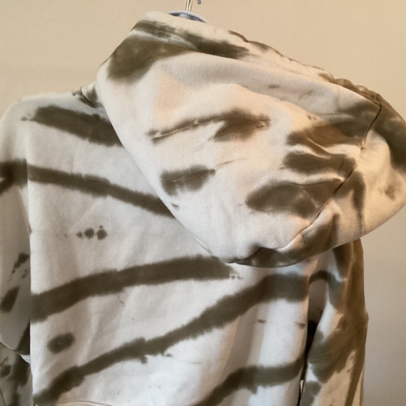 GOOD AMERICAN CROPPED LONG SLEEVES TIE-DYE HOODIE SIZE 1 - Picture 4 of 9
